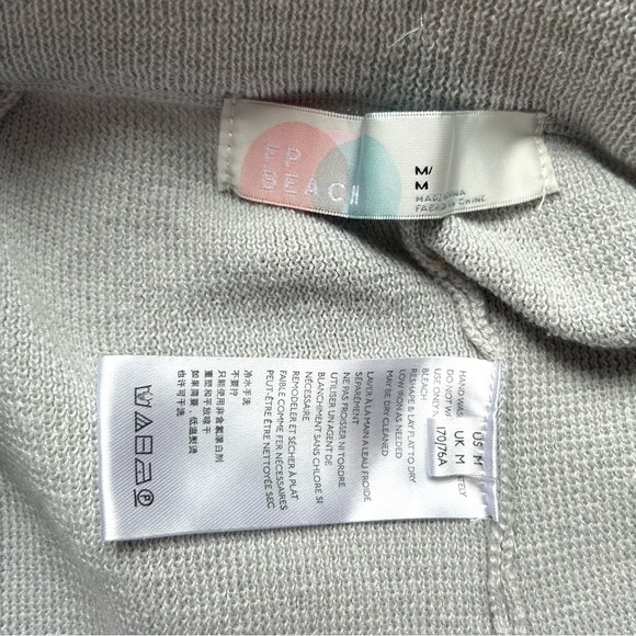 Free People FP Beach Freya Knit Tapered Balloon Pants Dove Gray Grey Size M - Picture 11 of 11